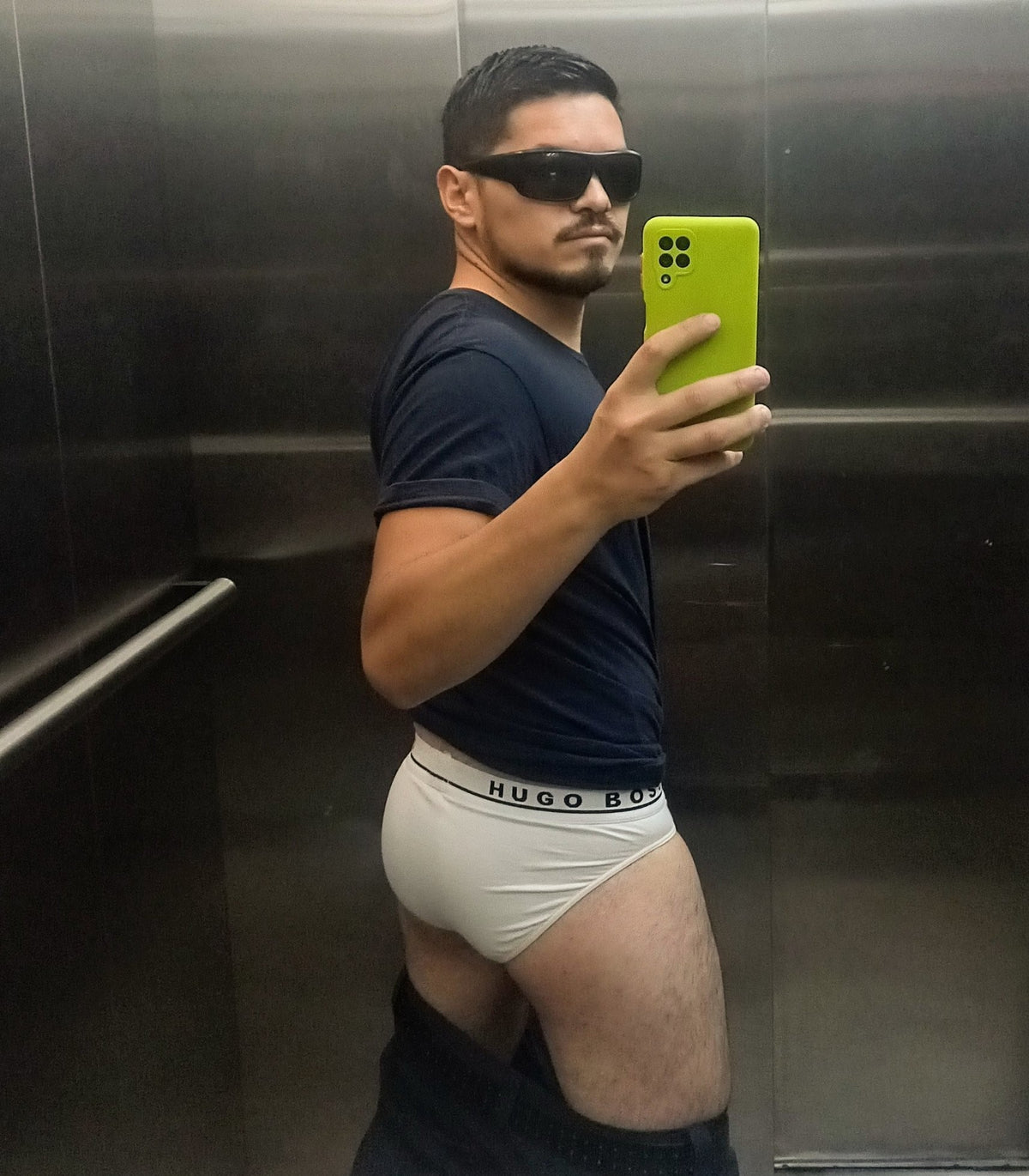 Hugo Boss Selfie Elevator Model Photo Shoot